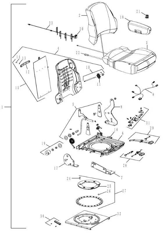87482025 - Подушка нижняя без подогр. сид. опер. TGT8.