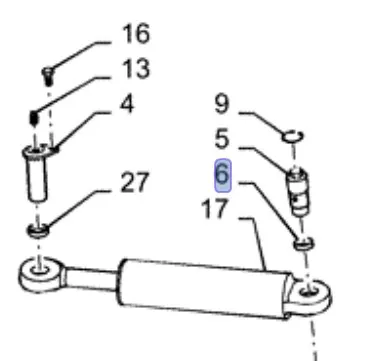 87674619 - Втулка цилиндра гидр. рул. моста пер. DS 5кл. TGT8./Mg.
